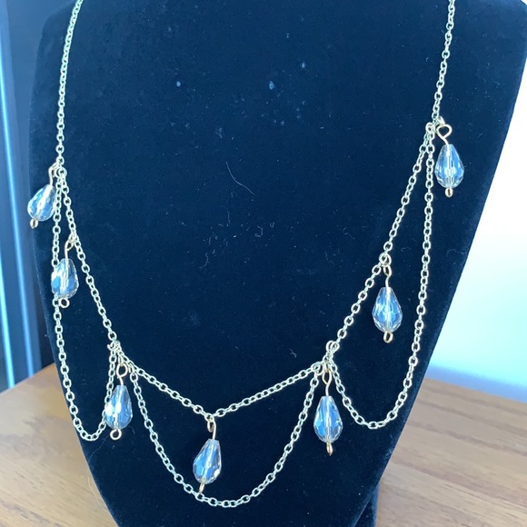 🦋Gorgeous Victorian vintage antique finish Crystal necklace 🦋NWOT - Picture 3 of 10